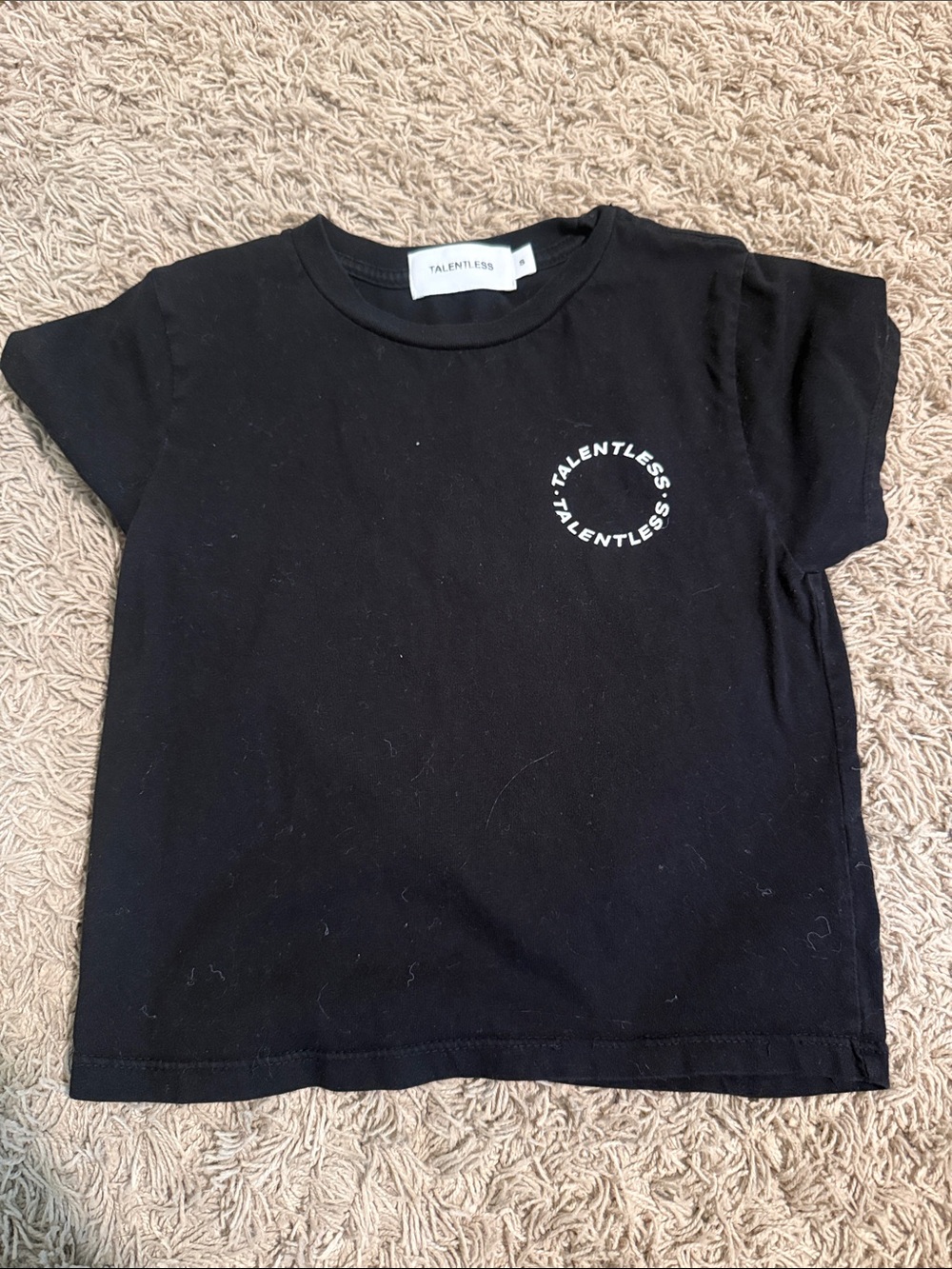 Talentless women’s circle logo baby tee